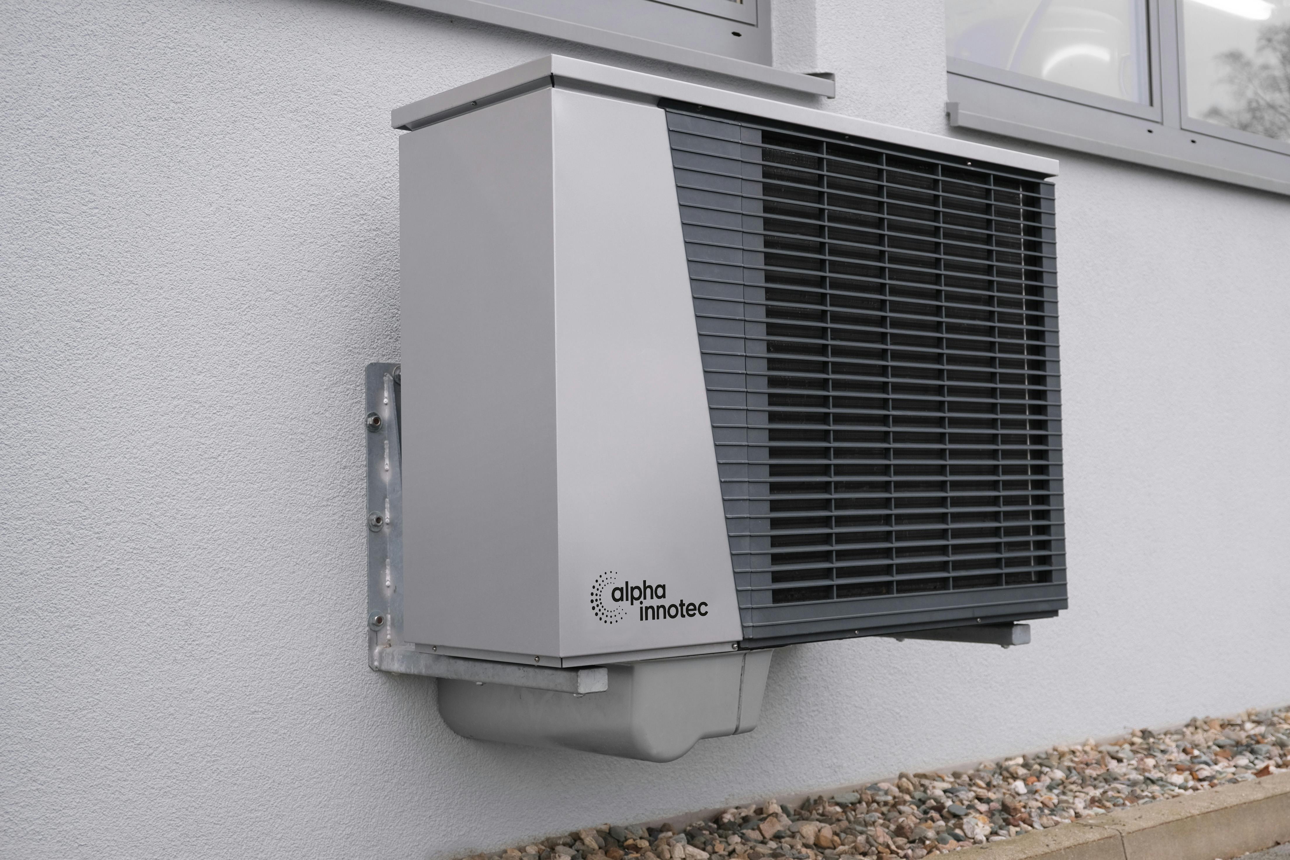 Modern heat pump installation